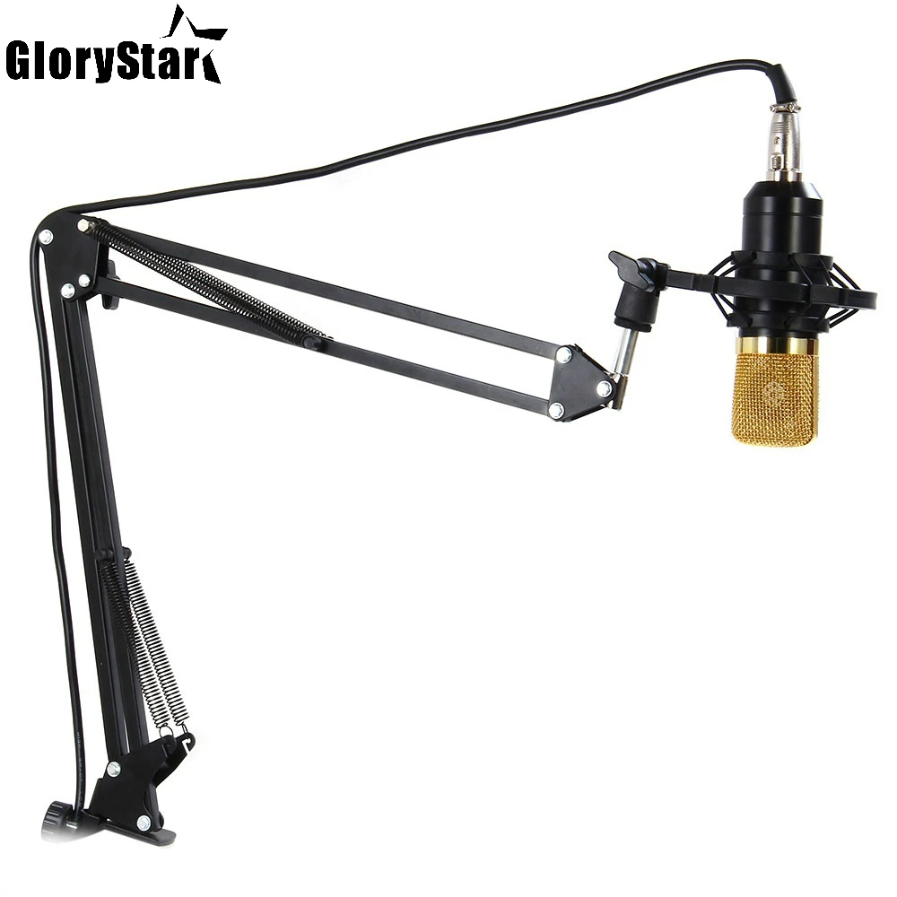 NB-35 Professional Adjustable Metal Suspension Scissor Arm Microphone Stand for Mounting on Desk Table Top NB35