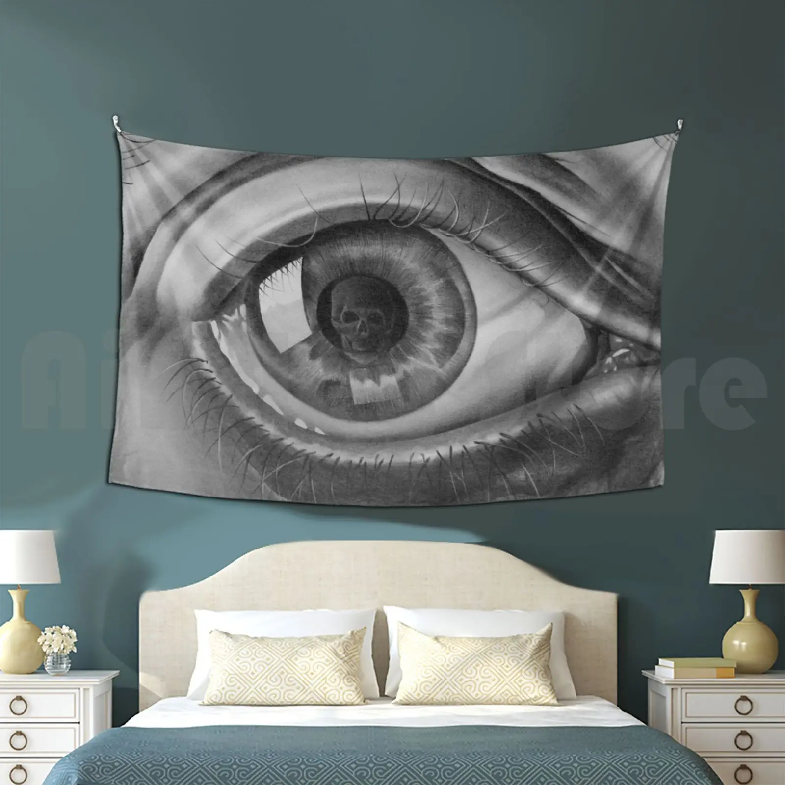 Mc Escher Eye Tapestry Background Wall Hanging Escher Painter Illustrator Carving Wood Ink Infinity Odd Twisted