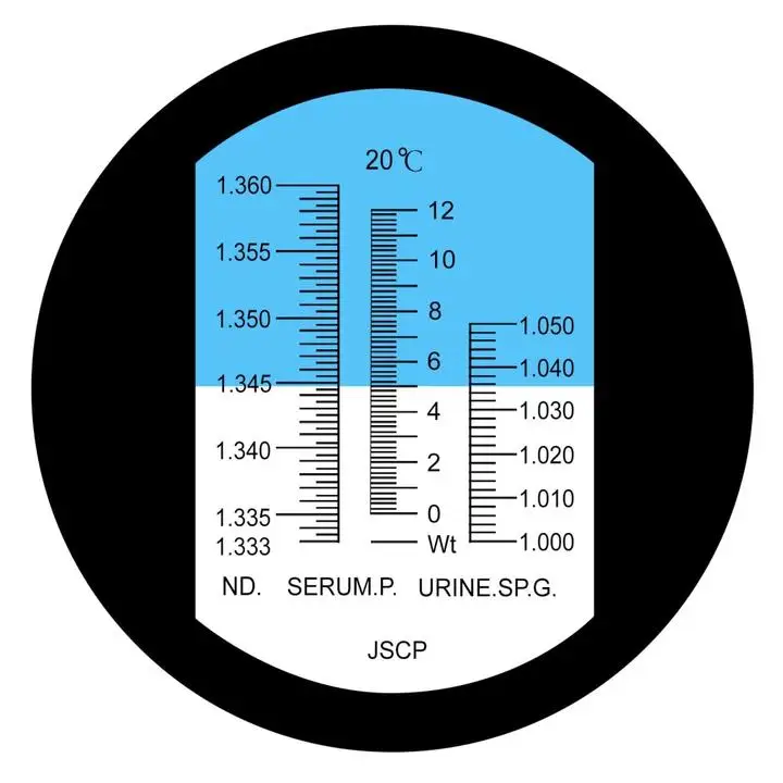 RHC-200ATC Human Clinical Refractometer Measurement Serum Protein Urine SG RI Tri Scale ATC Refractometer for Hemoglobin