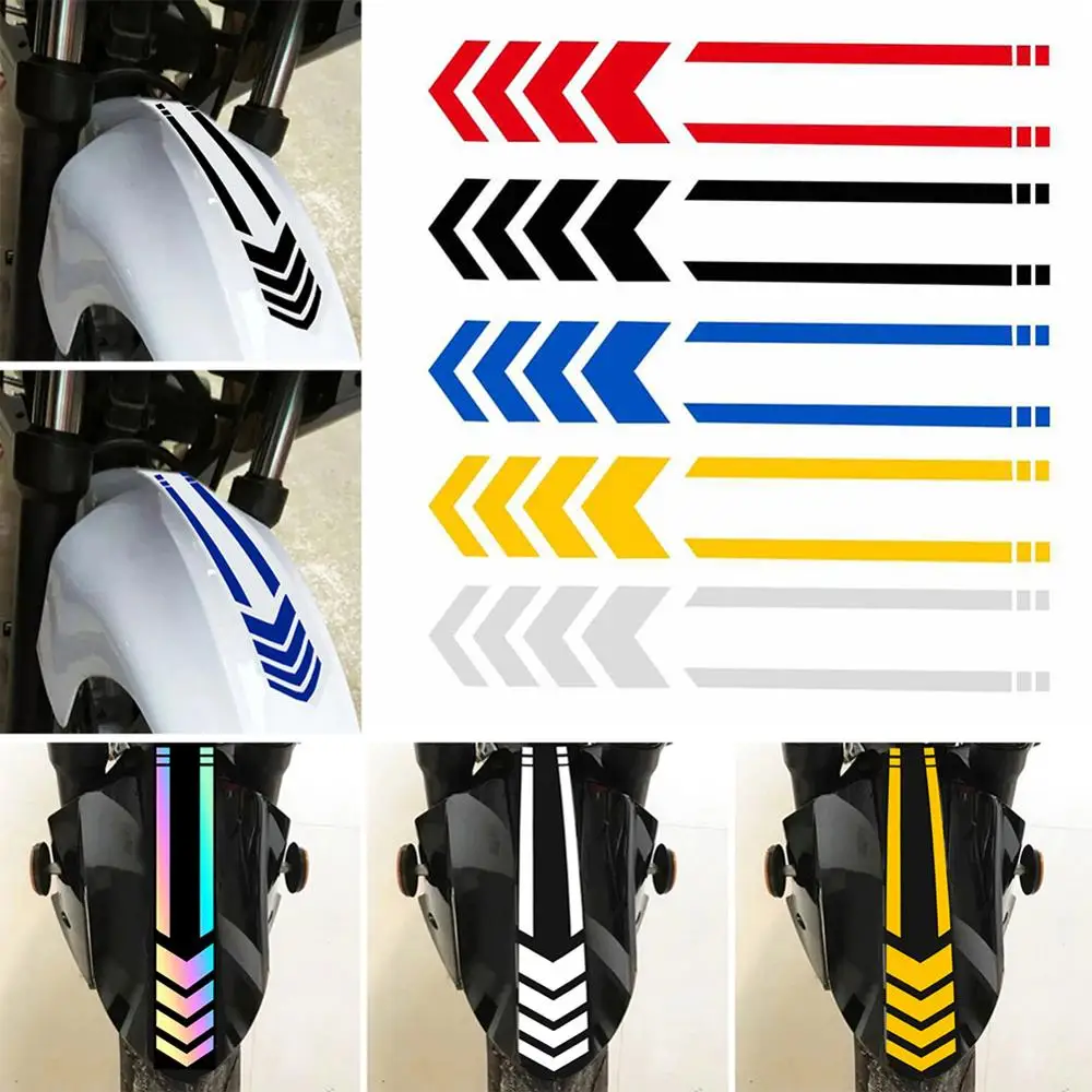 

Pesonalized Motorcycle Mudguard Car Sticker Reflective Arrow Line Warning Sticker Electric Car Vinyl Decal Stickers Motorbike