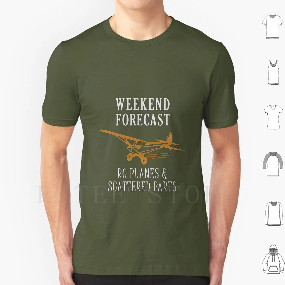 Weekend Forecast-Rc Planes & Scattered Parts T Shirt Cotton Men DIY Print Funny Pilot Airplane Airplane Aviation