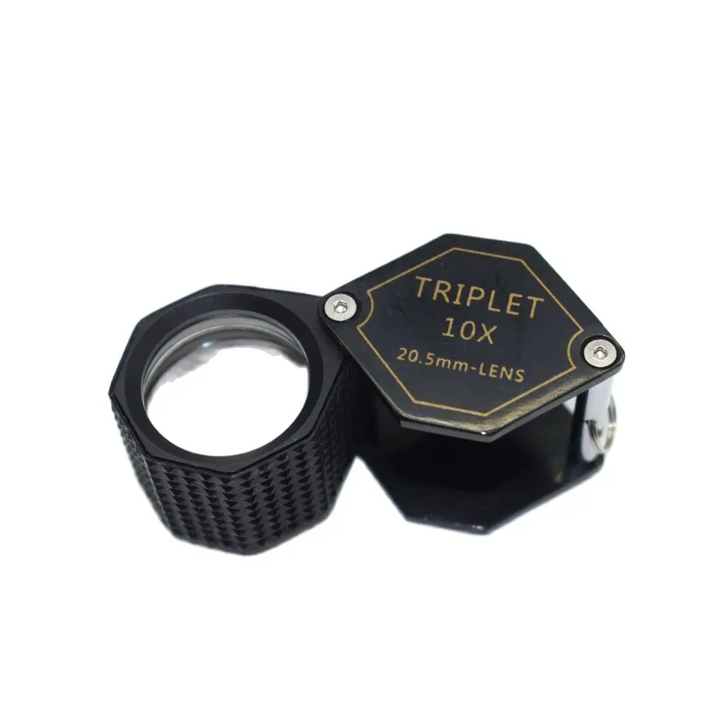 

10X 20X Jeweler Eye Loupe Magnifying Glass Mini Triplet Pocket Size Jewelry Tools