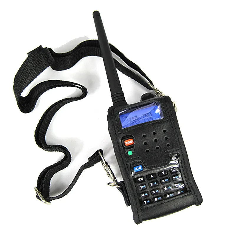 Portable Lether Case Bag Cover Black Pouch For Walkie Talkie Baofeng CB Radio UV-5R UV-5RA UV-5RE Plus UV5R UV-5RB TYT TH-F8