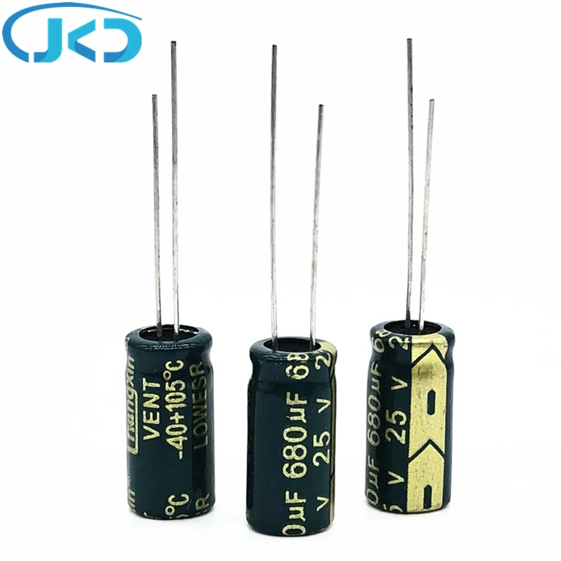 30pcs/lot 25V 680UF 8*16mm high-frequency low-impedance aluminum electrolytic capacitor 680uf 25v 20%