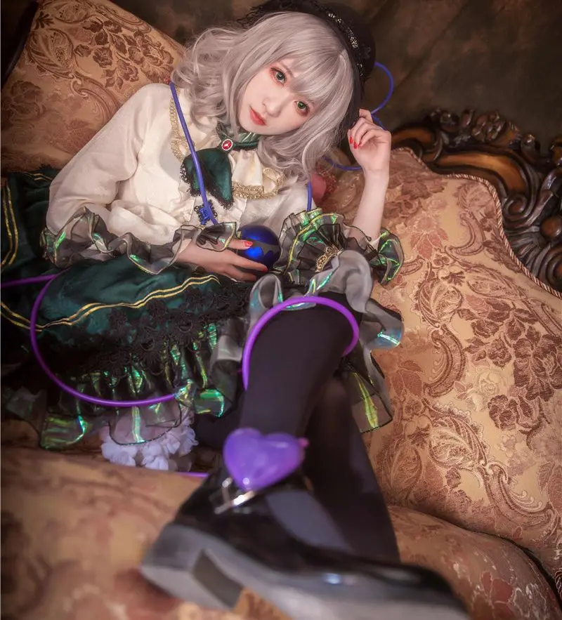 

Cos-Mart Game Touhou Project Komeiji Koishi Cosplay Costume Cute Formal Skirt Activity Party Role Play Clothing Custom-Make Any