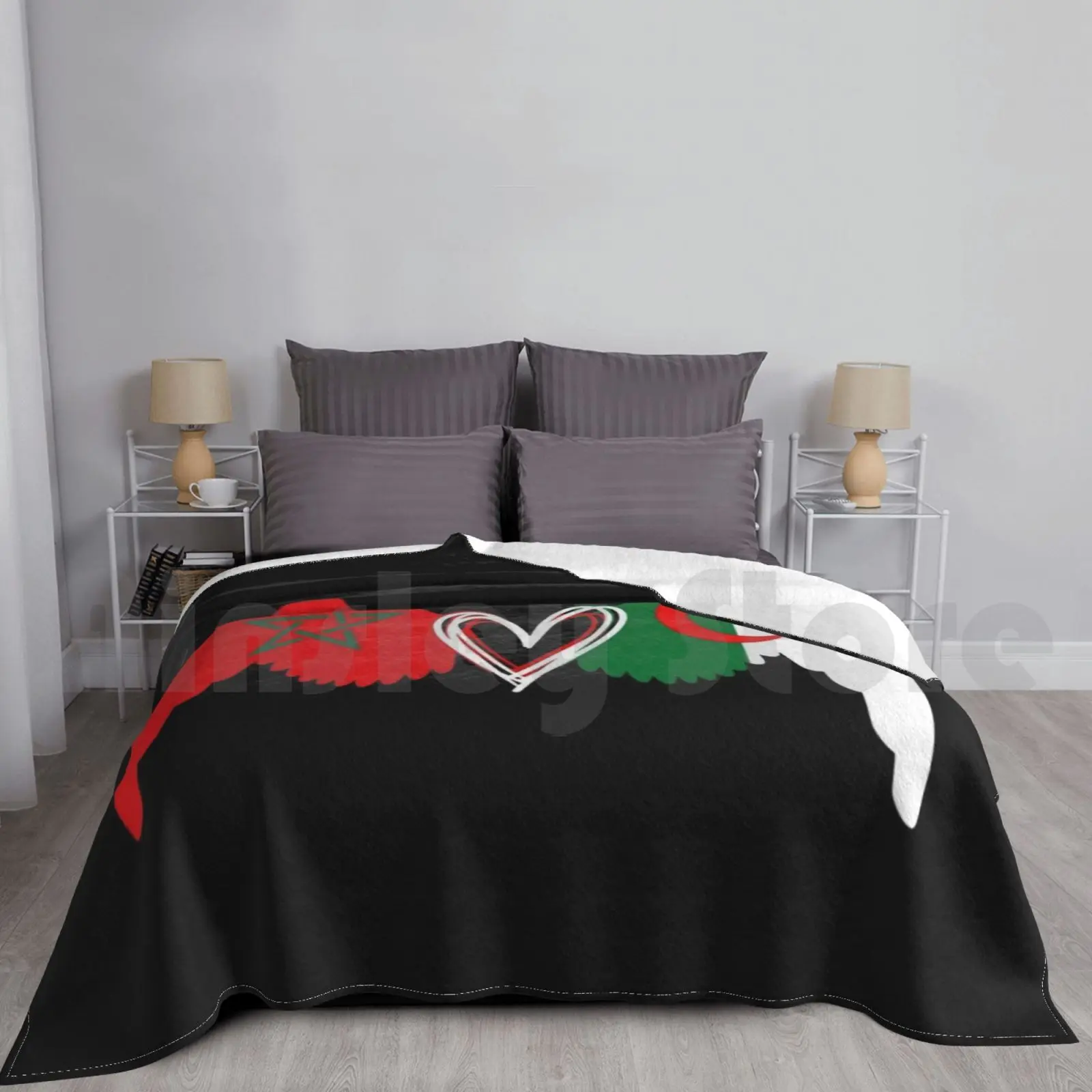 Morocco Algeria Blanket For Sofa Bed Travel Morocco Algeria Algerian Dz Khawa Maghreb Flag Baby Bebea Algerian