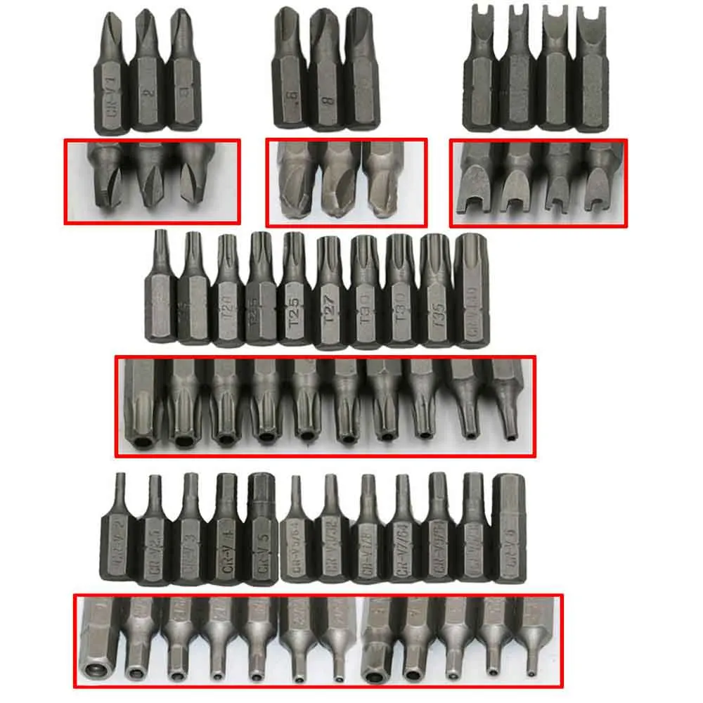 33 stück Schraubendreher Kopf Cr-v Hohe Qualität Innen Hexagon Schraubendreher Kopf Charge Kopf Kombination Schraubendreher