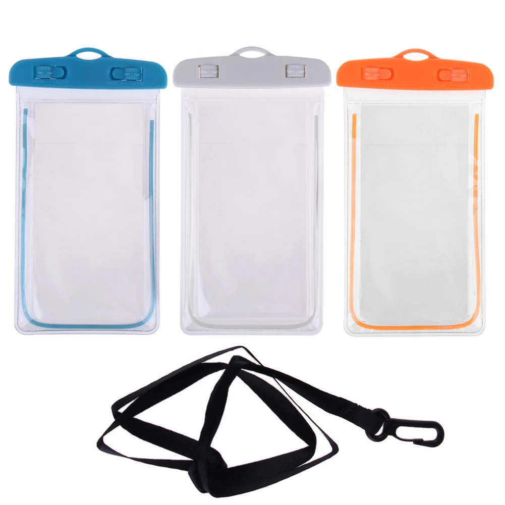 Universal Waterproof Case Swimming Bags Luminous Underwater Pouch Phone Case For Phone Smaller Than 5.5 Inch