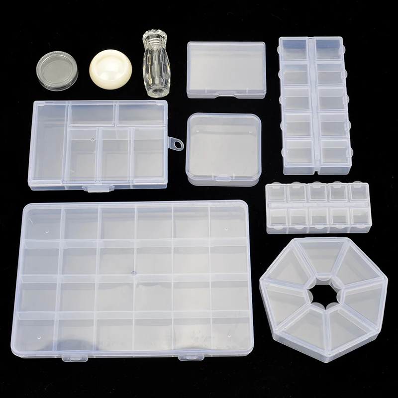 

29 sizes Plastic Storage Jewelry Box Compartment Adjustable Container for Beads earring box for jewelry rectangle Box Case