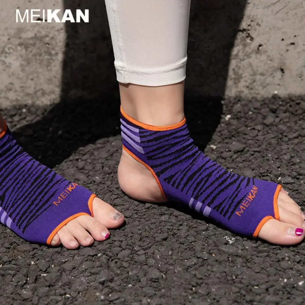 Meikan 3 Pair High Quality Open Toe Yoga Socks Non Slip Breathable Women Low Cut Socks For Gym Pilates Workout Yoga Exercise