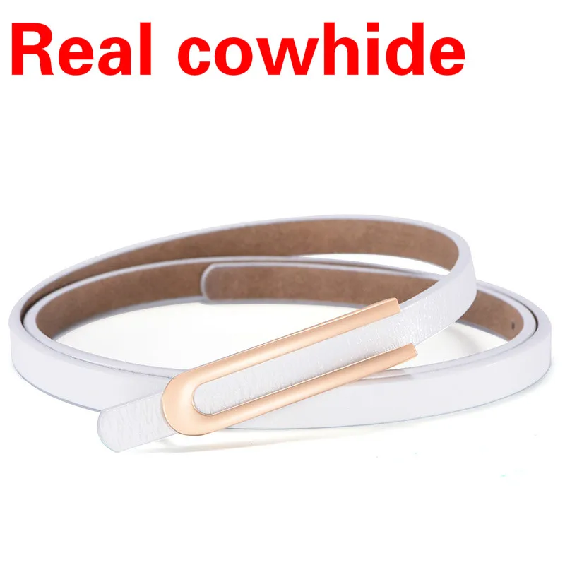 

ANYONGZU Fashionable Real cowhide Women Belt Dress Simple And Versatile Decoration Design Luxury Ultra low Price Red White Black