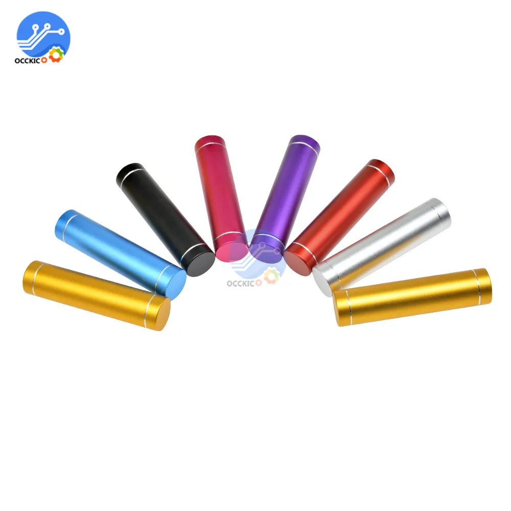 1X 18650 Battery Power Bank Storage Case Box  Metal Alloy Battery Holder Multicolor 5V 1A Free welding USB Charger Port