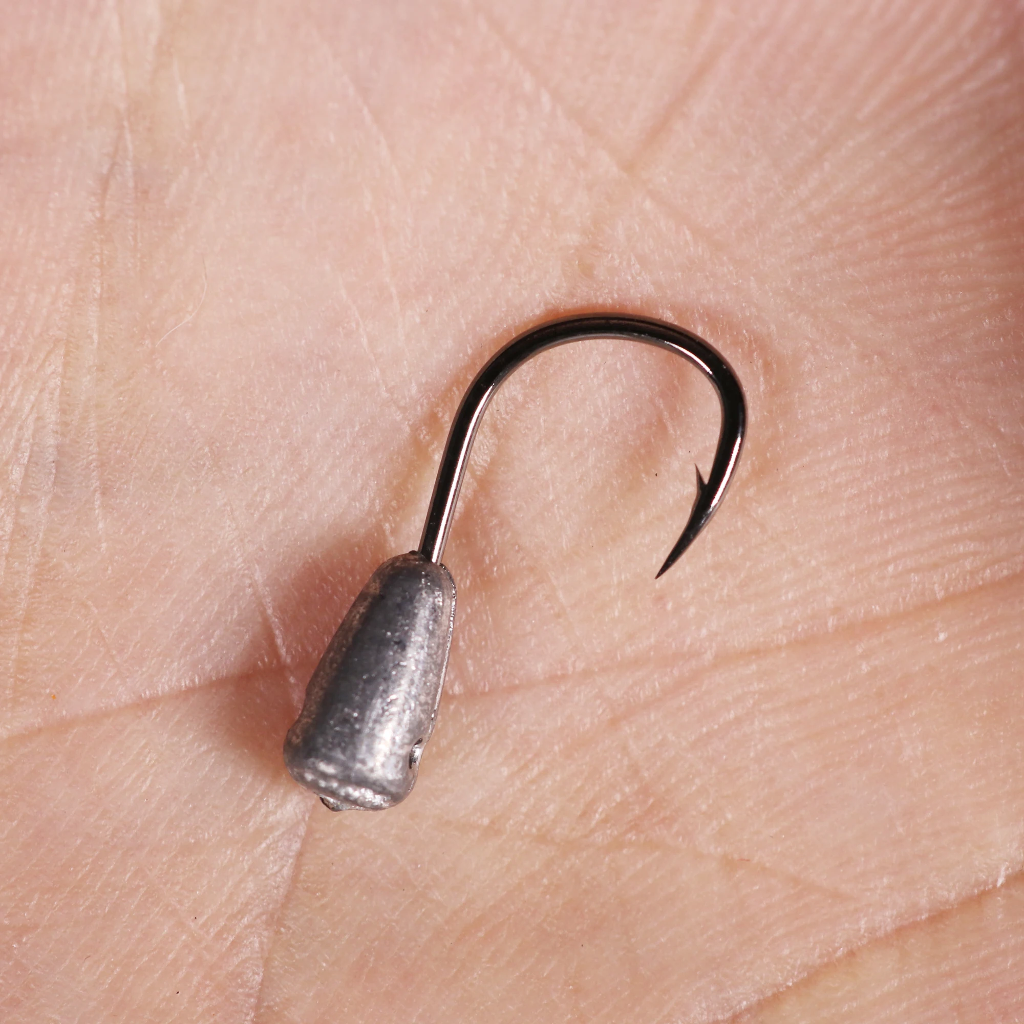 Bimoo 20pcs 1g 0.7g 0.5g 0.3g Ice Jig Fishing Exposed Jig Head Weight Hooks Winter Jigging Fishing Lure Bait Hook Fishing Tackle