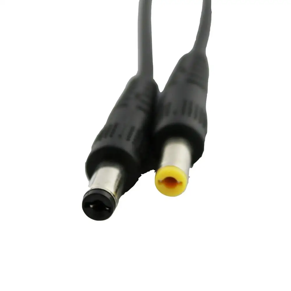 Kabel rozdzielający zasilanie CCTV DC 5.5mm X 2.5mm żeński na 5.5mm X 2.5mm + 5.5mm X 2.1mm męski, typu Y, do monitora, taśmy LED. — zdjęcie produktu 3