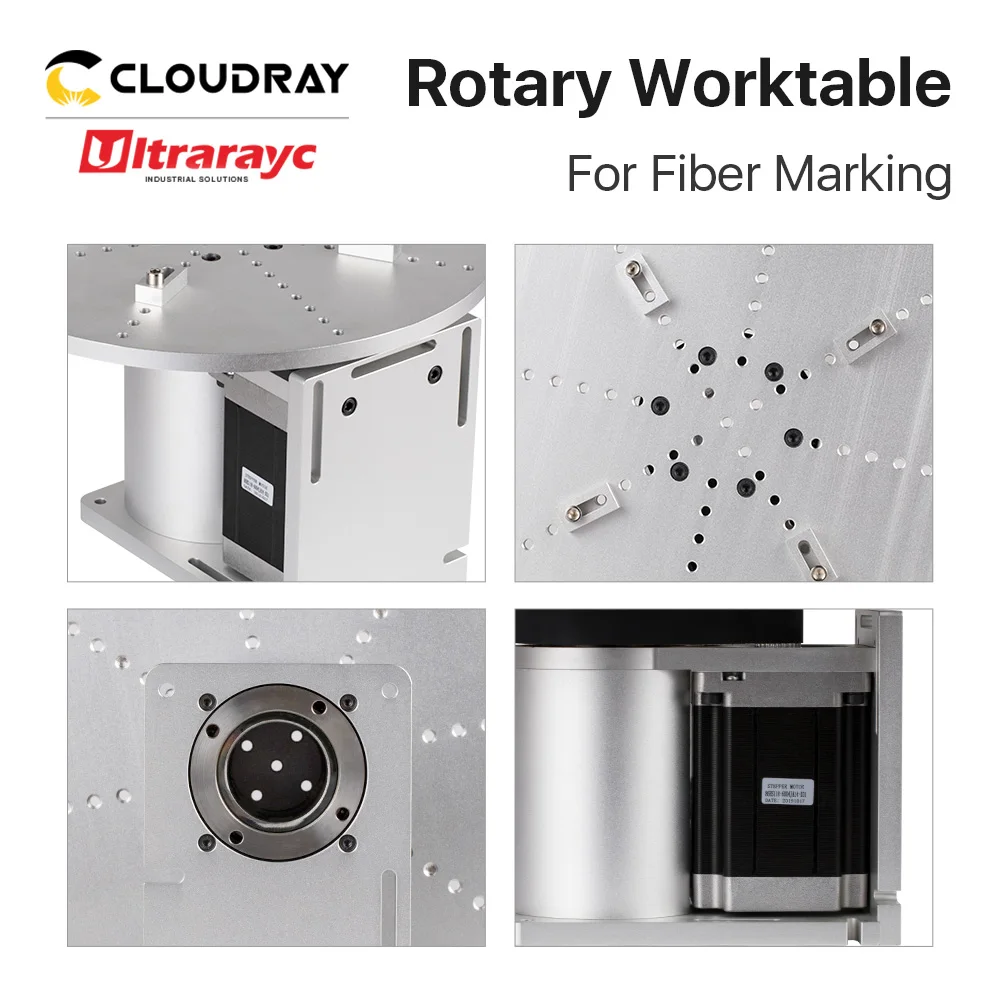 Ultrarayc Rotary Worktable 4 Models Fixed Rotry Device + DM860S Driver for Co2 & Fiber Marking and Engraving Machine