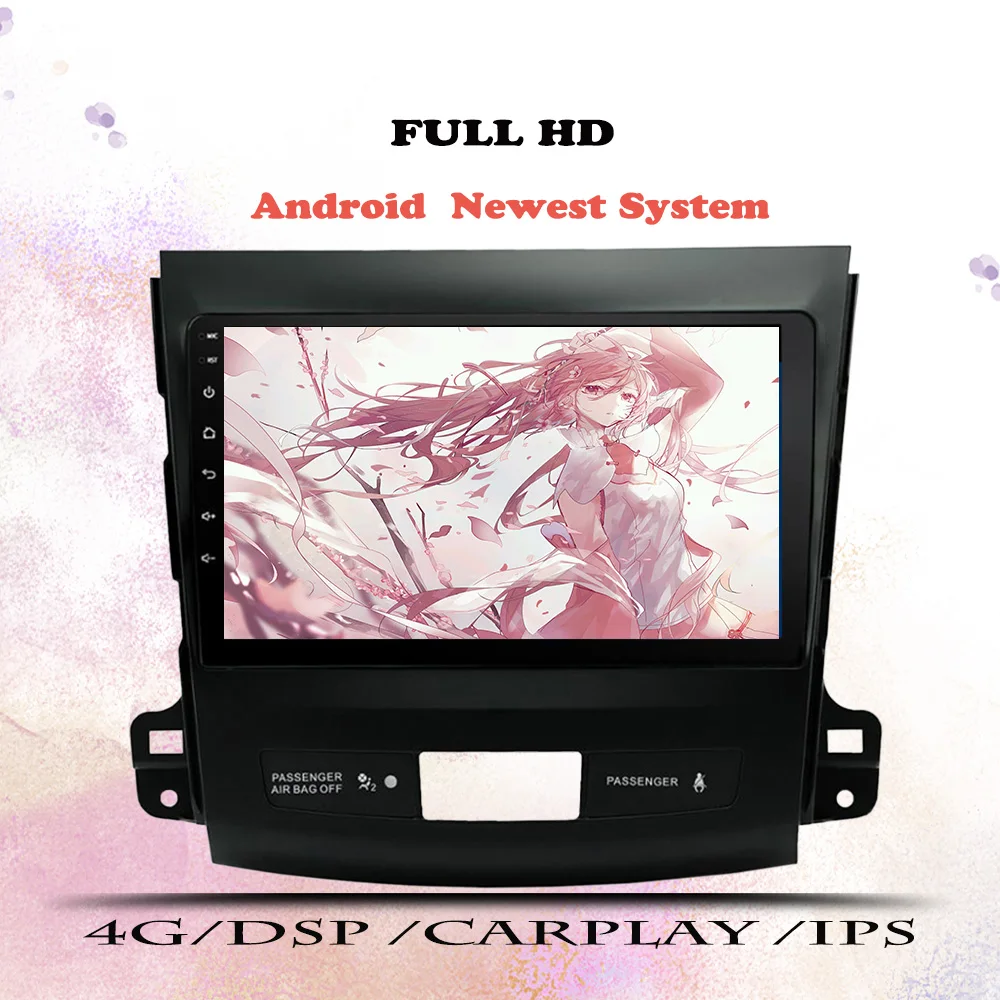 Android 13 2 Din Car Multimedia Player Dvd Gps Auto Radio Navigation Wifi IPS Screen DSP For Mitsubishi Outlander 3 XL 2005-2012