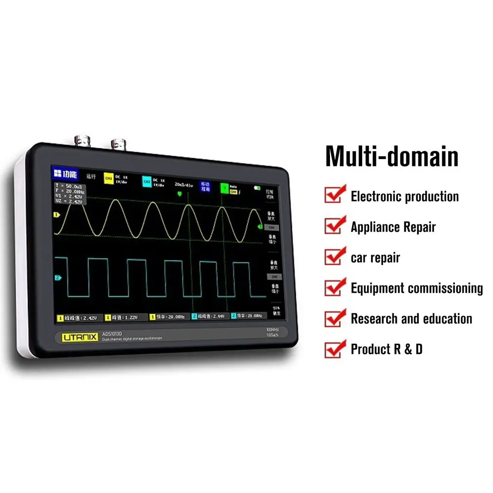 2 Channel 100MS/s MINI Nano1013D Professional Portable Digital Oscilloscope Digital Probe Digital Touch Tablet Oscilloscope