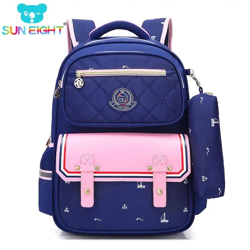 

SUN EIGHT Orthopedic Back Children School Backpacks Books Bag For Girl Waterproof Kids Satchel Mochila Infantil