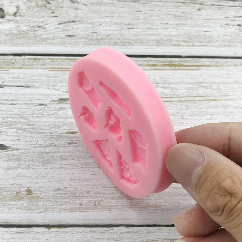 Chips Pizza Coffee Cola Food Theme Shape Silicone Fondant Cake Mold Cupcake Candy Chocolate Decoration Baking Tool Moulds FQ1726