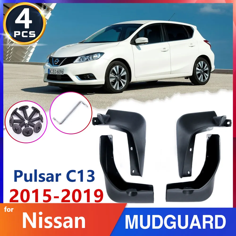 

Car Fender Mud Flap for Nissan Pulsar Tiida C13 2015~2019 2016 Mudflaps Mudguards Splash Guards Flaps Car Accessories Stickers