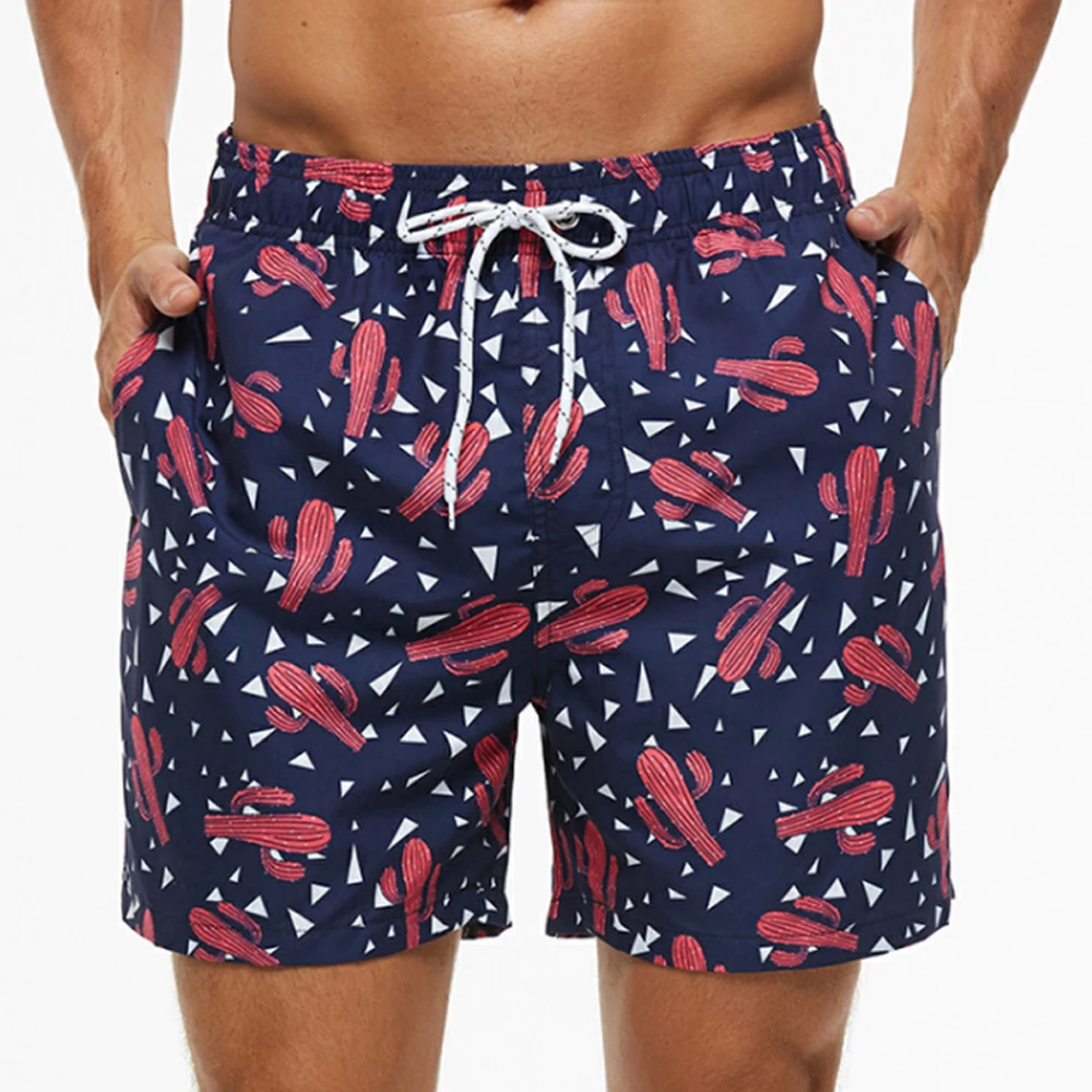 Shorts esportivos de verão masculino, moda praia, shorts de praia, calção casual, de secagem rápida, curtos, plus size, natação