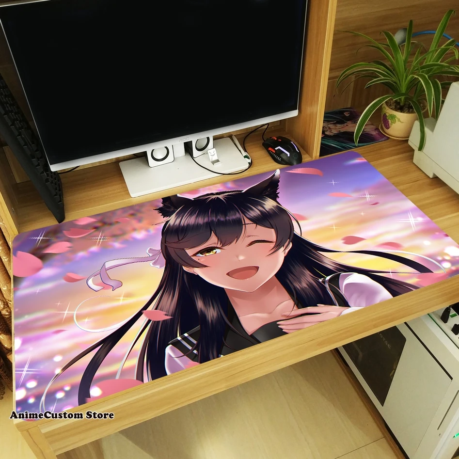 Anime Game Azur Lane IJN Atago Large Thicken Mouse Pad Laptop Gaming Mice Mat Tabletop Keyboard Mat Anti-Slip Playmat Otaku Gift