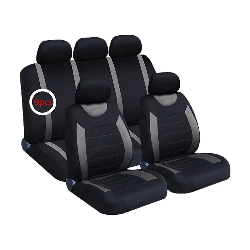 

Universal Car Seat Cover 9 Set Full Seat Covers for Crossovers Sedans Auto Interior Styling