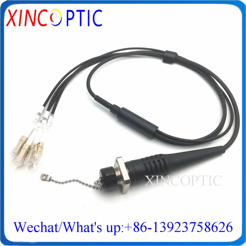 

OM1,4C,62.5/125,LSZH Armored Black Cable,0.5/1/2M,ODC Square Female Male Round to SC/UPC Armored Fiber Optic Patch Cord Cable