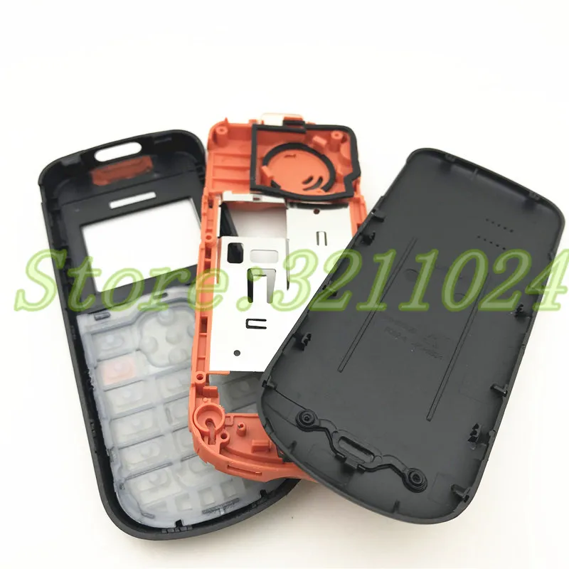 For Nokia 1202 Full Housing Case Cover Front Frame With Key Board Display Glass+Middle Frame+Back Cover