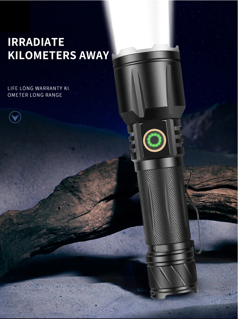 10000000LM XHP199.9 5200mAh LED Flashlight USB Torch Light XHP50 Tactical Flash light Rechargeable 16-Core Zoom Usb Camping Lamp