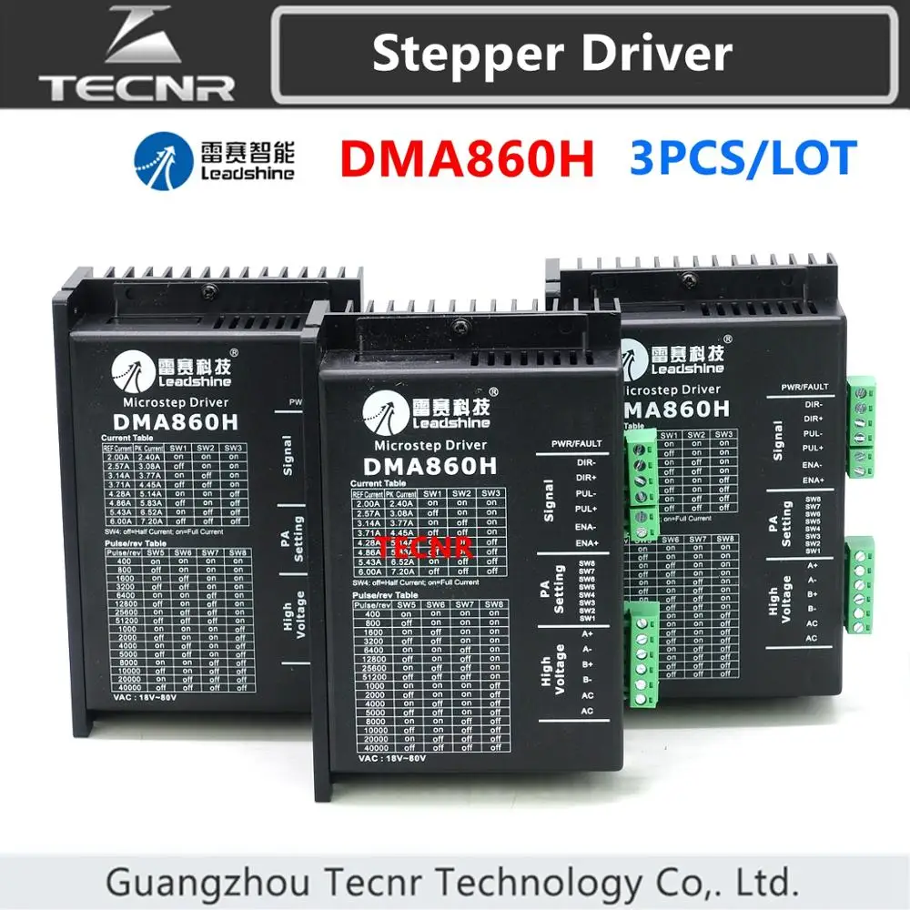 3pcs Leadshine DMA860H stepper motor driver DC 24-80V for 86/110 2-Phase Motor replace MA860H,MA860