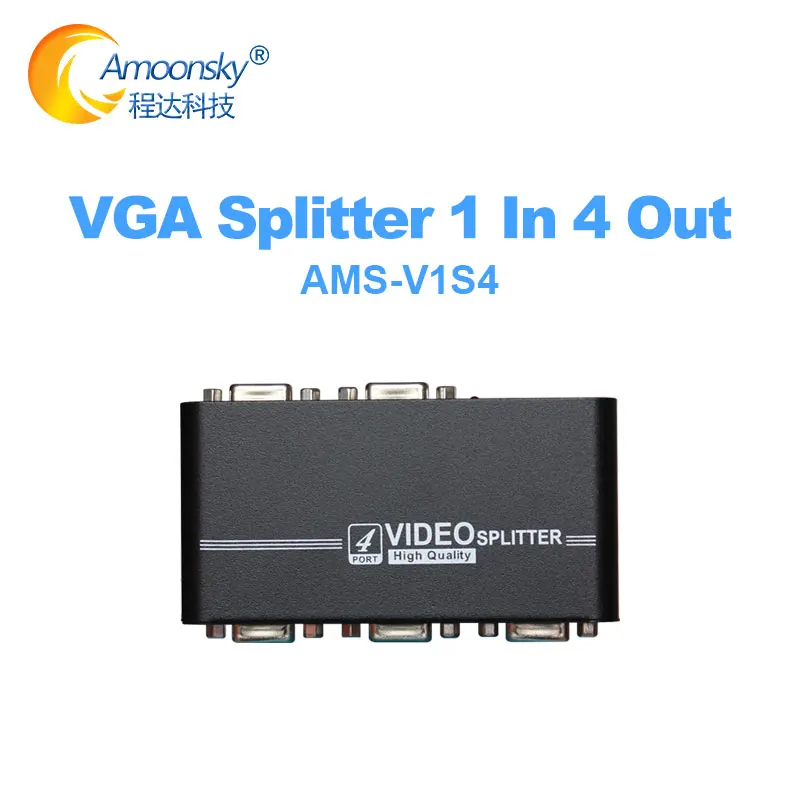 VGA splitter V1S4 1 in 4 out video separator support 1920 * 1080 for led stage rental screen