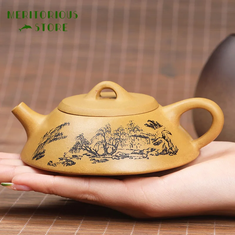 Yixing Classic Tea Pot Purple Clay Teapots ore beauty Ceramic kettle 188 Ball hole filter Handmade Tea set Customized gift 140ml