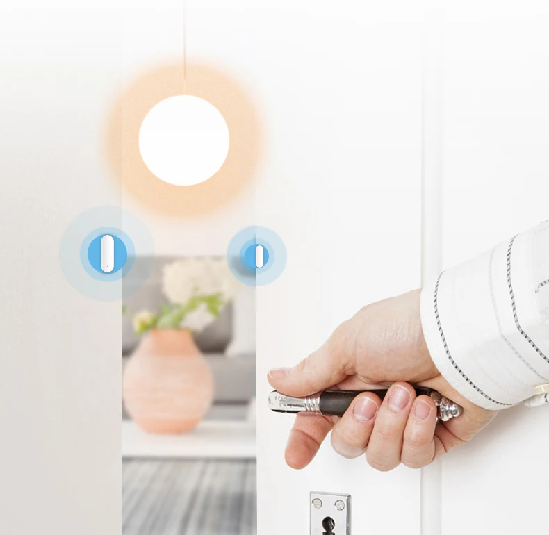 Tuya Smart WiFi Door Window Sensor Magnetic Contact Mobile APP Remote Control Alarm Push Work With Alexa Google Assistant IFTTT