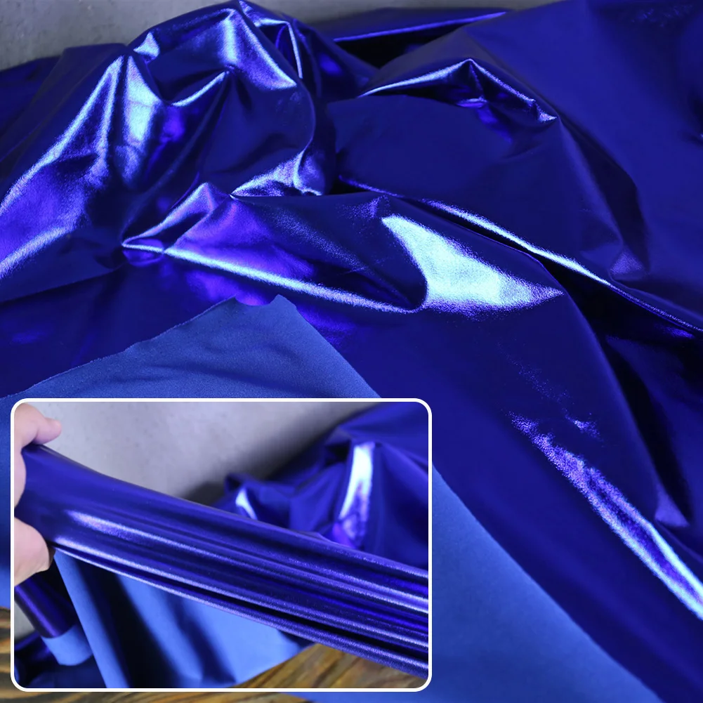 145cm*50cm Stretch Shiny Gold Bronzing Spandex Fabric Colorful Laser Cloth DIY Material for Stage/Cosplay Costume/Dress