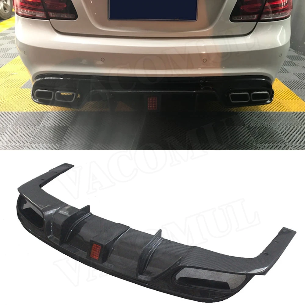 

VACOMUL For W207 Carbon Fiber Rear Lip Diffuser With LED Light for Mercedes Benz C207 Coupe E200 E260 E300 2Door 2014-2016 FRP