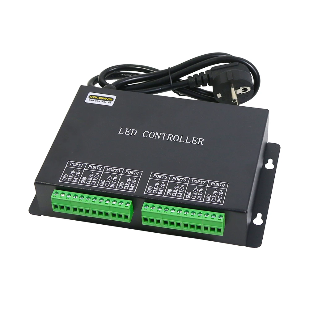 madrix jinx controlador com portas de saida h801rc artnet spi 5440 pixels trabalhar com rede de computadores por rj45 01