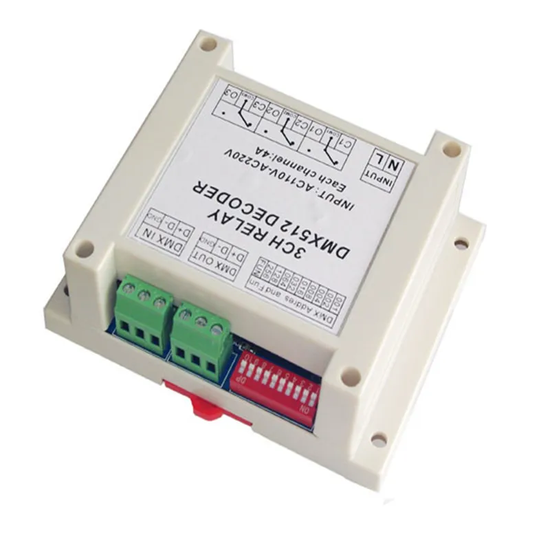 AC110-220V 3CH/4CH Controller Decoder RGB LED Streifen Lichter DMX-RELAY-3/4 Kanal DMX512 RGBW Relais