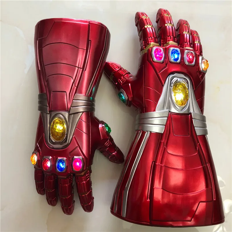 1: 1 LED Light 4    Stone Cosplay Gloves Cosplay Props PVC Kid Gift