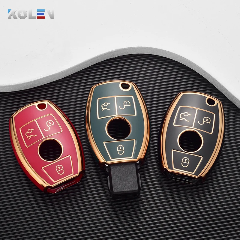 Fashion TPU Car Remote Key Case Cover Shell Fob For Mercedes Benz A C E S G Class GLA CLA GLK GLC W204 W463 W176 W251 W205 AMG