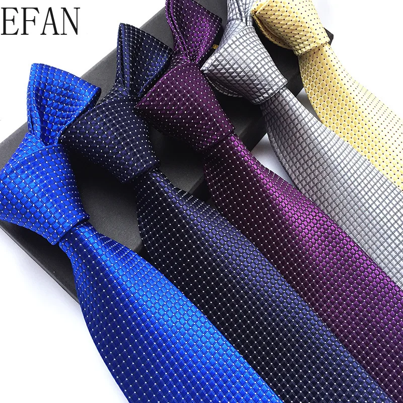 8Cm Stropdas Voor Man 100% Zijden Stropdas Luxe Klassieke Effen Plaid Ploka Stippen Business Stropdassen Voor Mannen Pak das Wedding Party Stropdas