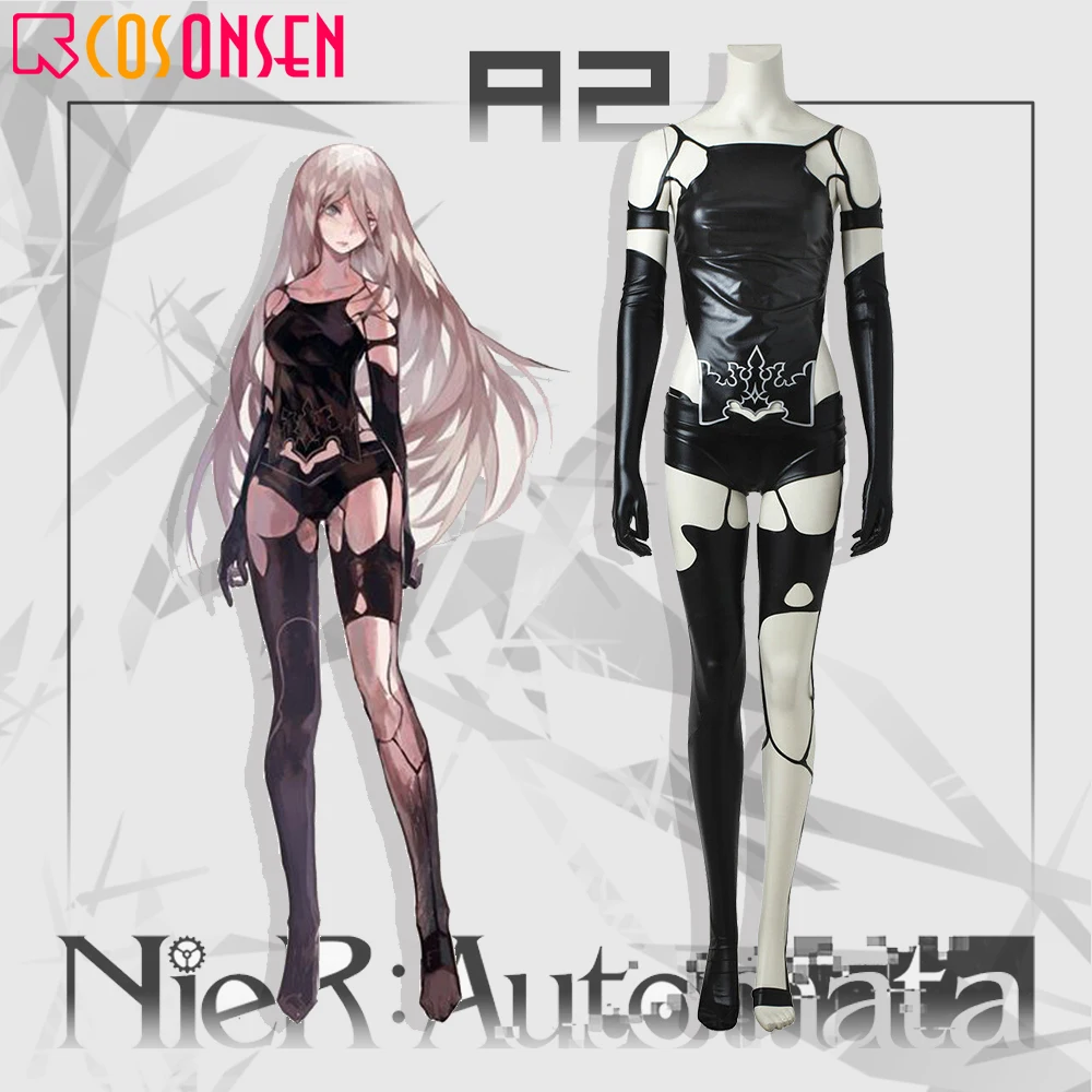 

Game NieR Automata A2 YoRHa No. 2 Type A A2 Cosplay Costume Black Leather Sexy Suit COSPLAYONSEN Custom Made