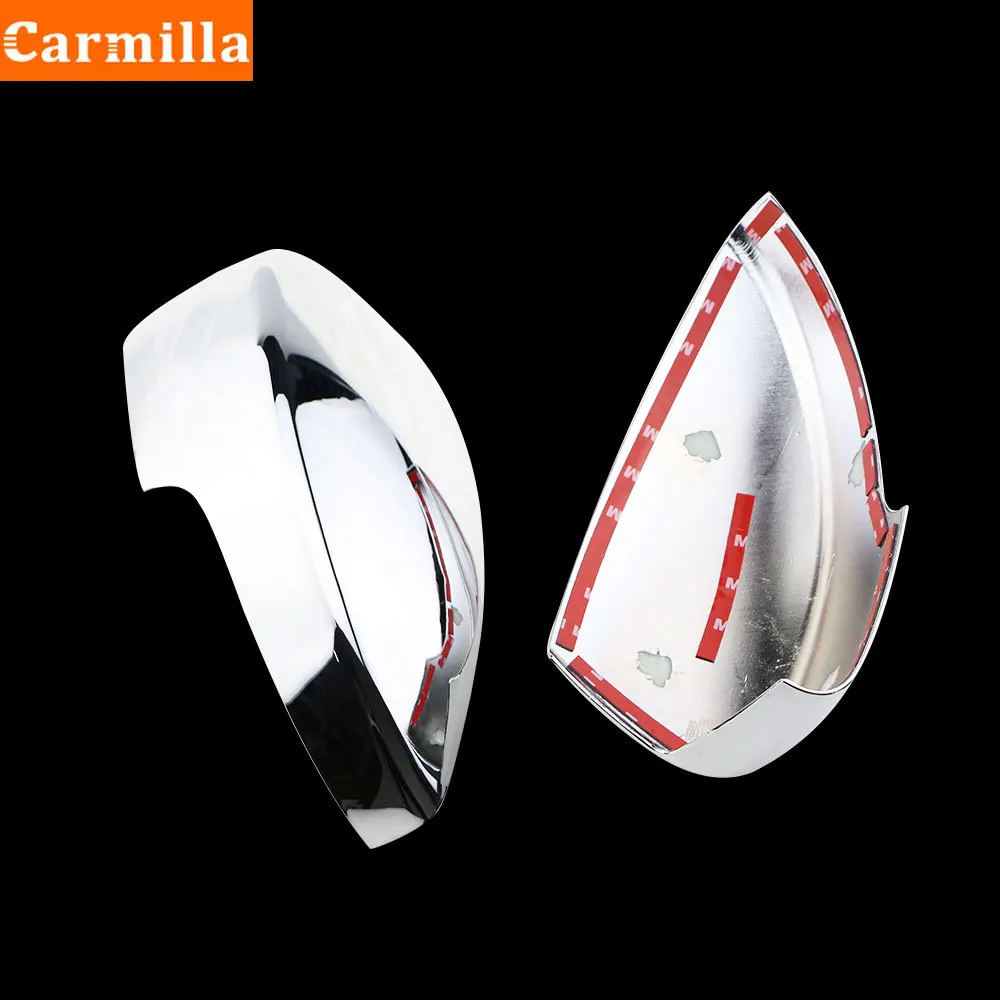 Carmilla 2Pcs/Set ABS Chrome Car Side Door Rear View Mirror Cap Cover Trim for Ford Ecosport 2018 2019 2020 Accessories