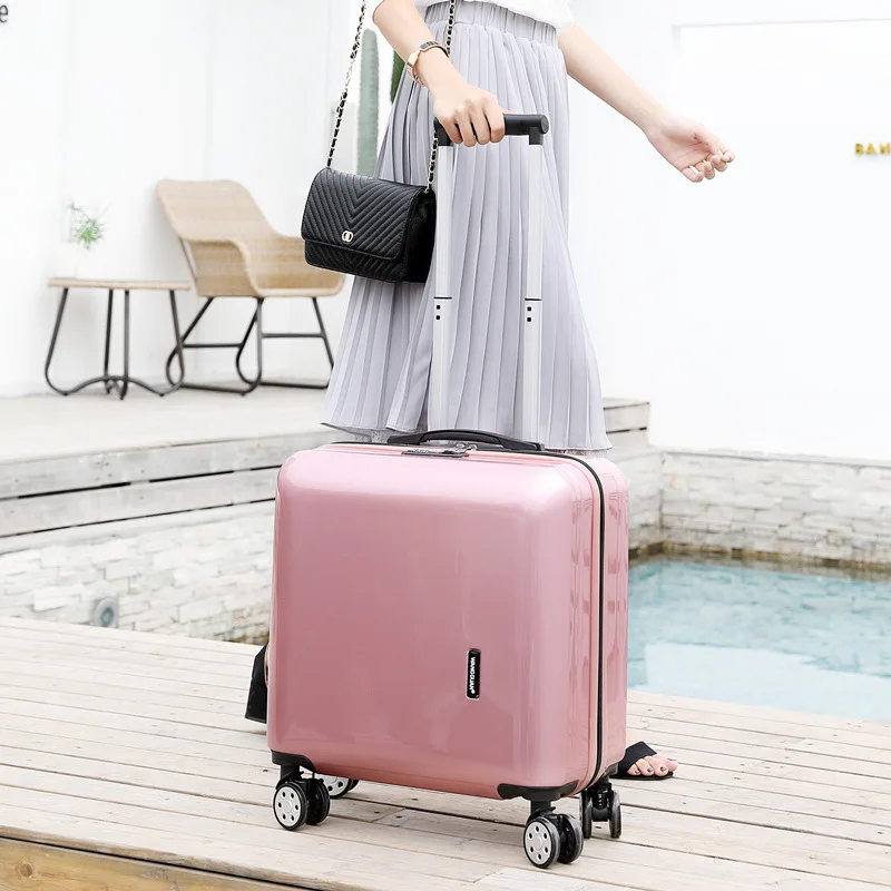 New18 Inch Mini Travel Suitcase With Wheels Trolley Spinner Rolling Carry-on Small PC Luggage Boarding Case Valise Free Shipping