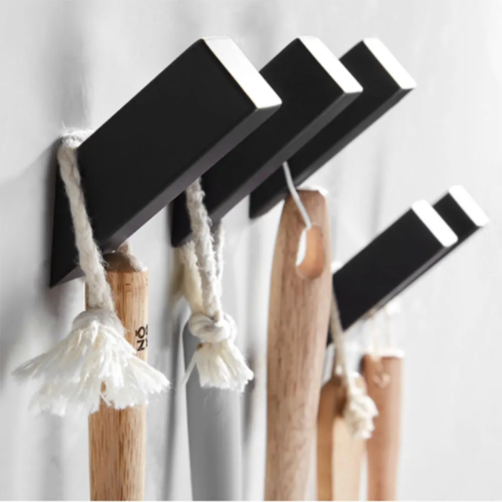 2/4 Uds. Gancho de acero inoxidable 304 para ropa, abrigo, sombrero, toallas, gancho para bata de estilo cuadrado, montado en la pared para baño, cocina, garaje Universa