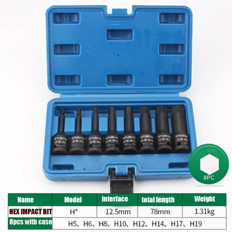 1/2inch Stick Auswirkungen Hex Bit Sockel Set Cr-MO Schraubendreher-bits Set H4-H22 Air Allen Schlüssel buchse Adapter für Ratsche Steckschlüssel