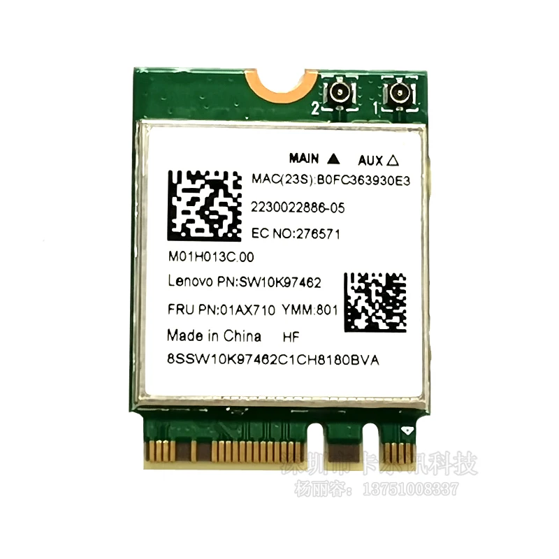 New RTL8821CE 802.11AC WiFi For Bluetooth-compatible 4.2 Card FRU 01AX710 Wireless Netowrk Card For Lenovo DELL ASUS Acer