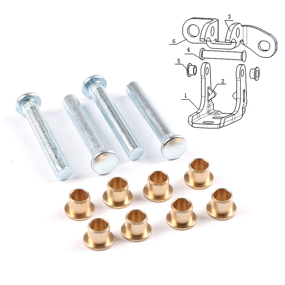 Aluminum alloy Car Door Hinge Pins Bushing Repair Assembly Kit Set For Nissan Navarra 97-05 D22 Automobile Repair Accessories