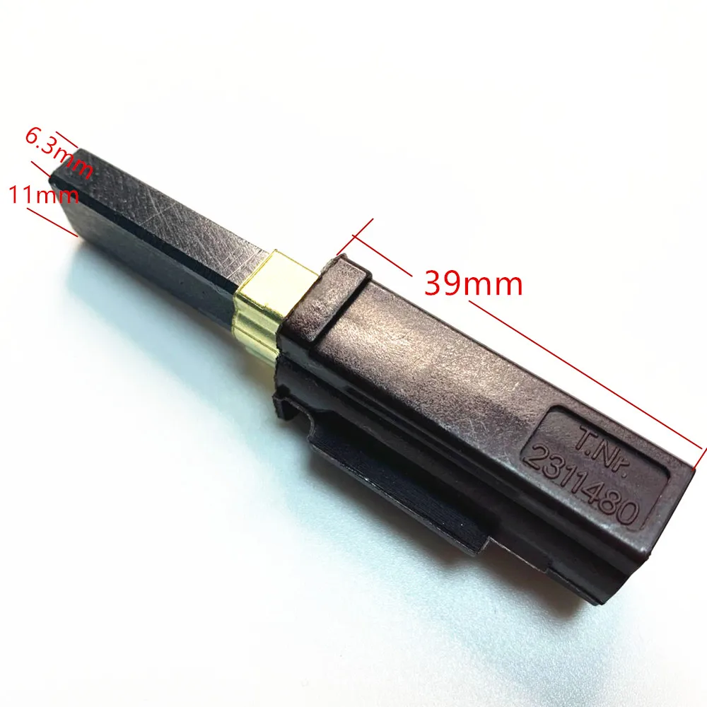 2pcs for Ametek Lamb Electric Vacuum Cleaner Motor Carbon Brush 2311480 33326-1 51503 6.3X11mm NUMATIC Henry Hetty Hoover Motor