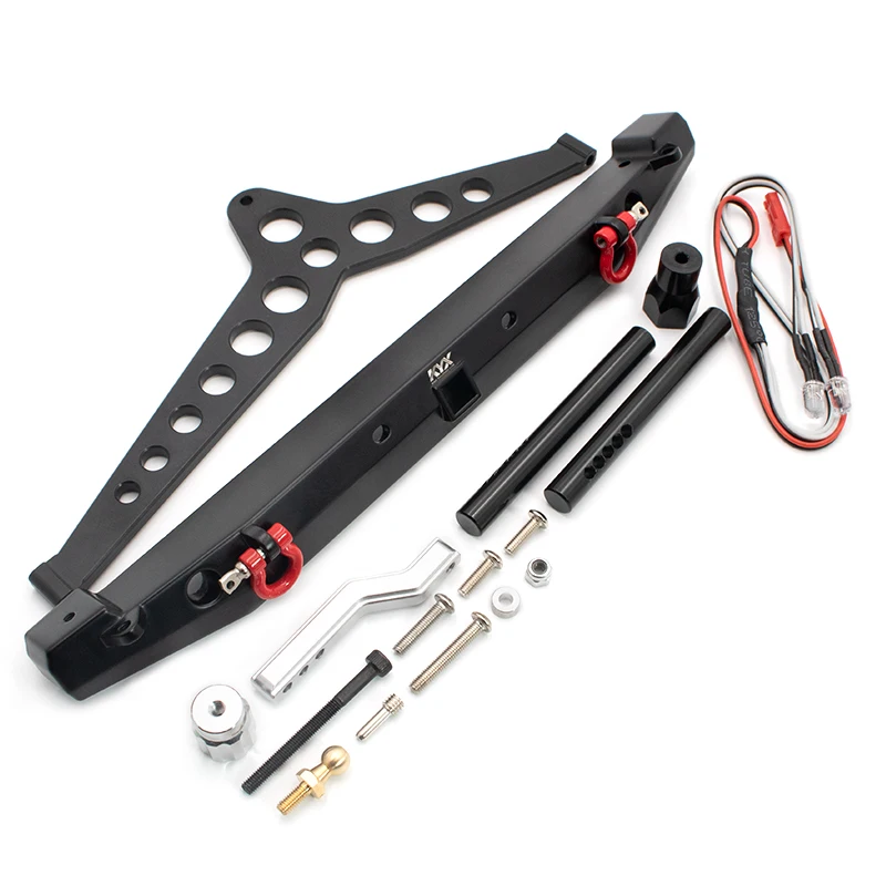 KYX Racing Alloy Rear Bumper w/Spare Tire Rack Upgrades Accessories for RC Crawler Car Axial SCX10 II 90046 Traxxas TRX-4 TRX4